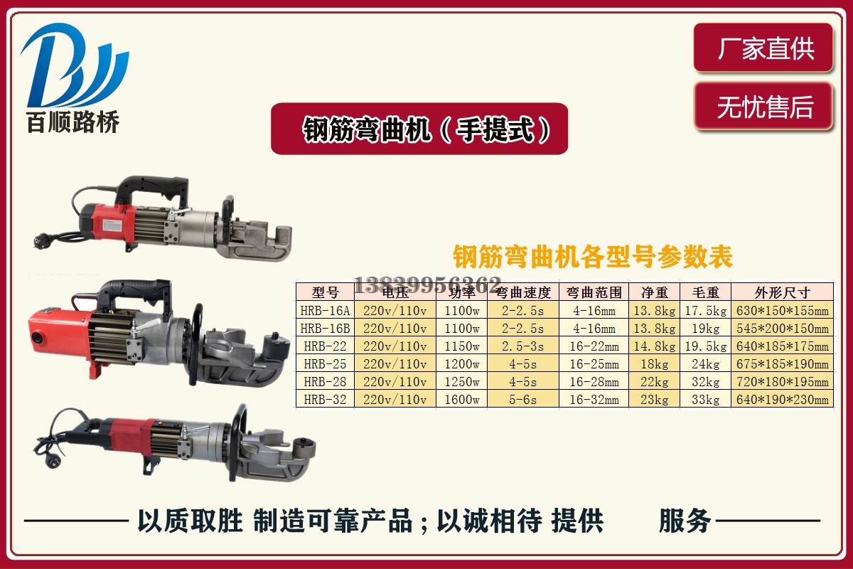 手提式钢筋弯曲机